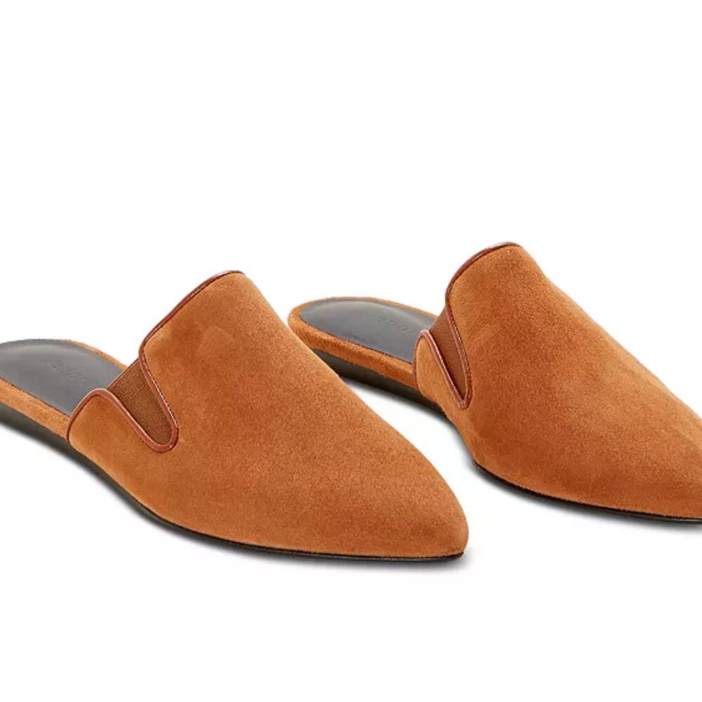 NWT Jenni Kayne Suede Mule Saddle Brown Size 8